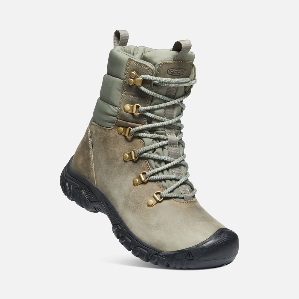 Botas de Seguridad Keen Mexico Verde Oliva - Mujer Greta Waterproof - KJ3685914